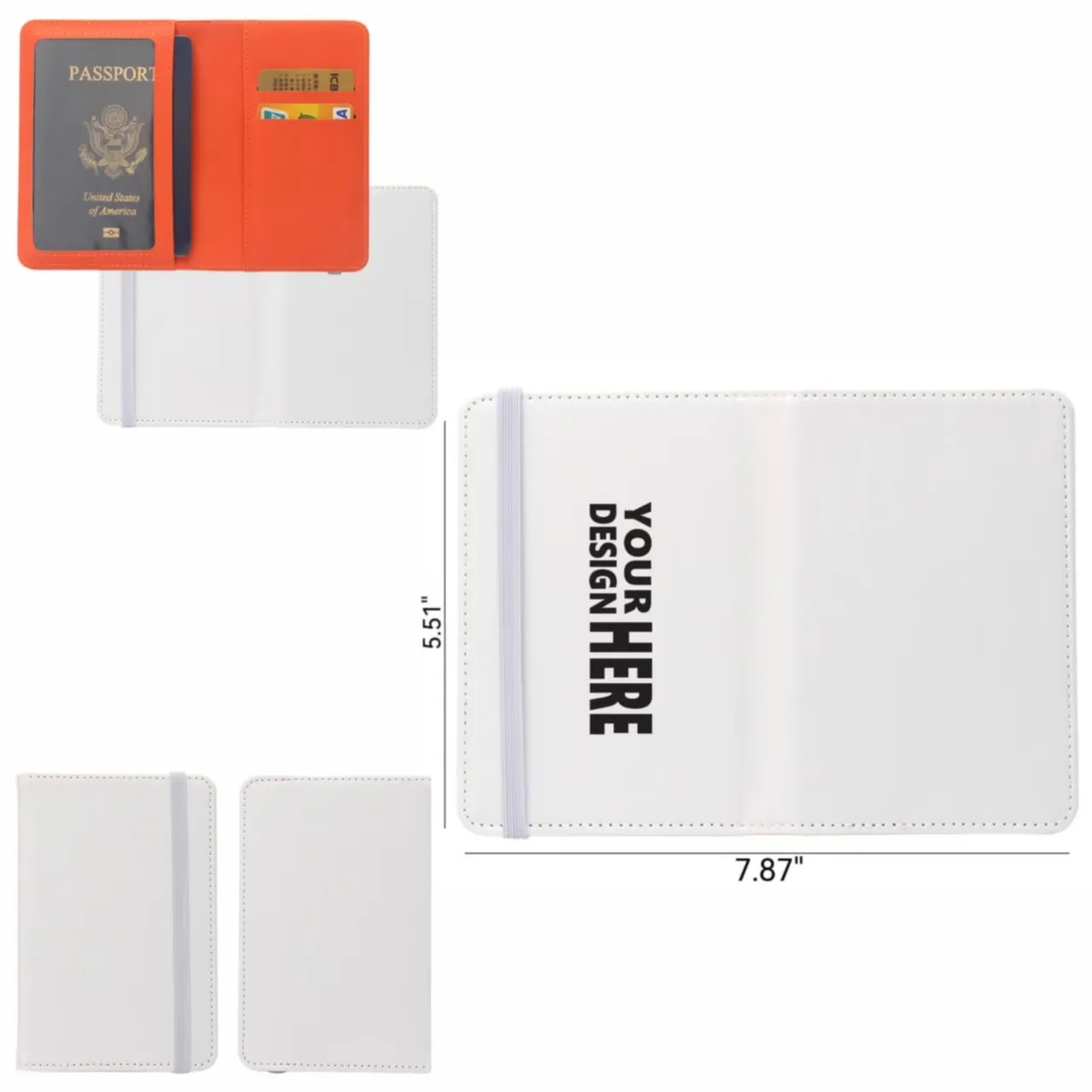 Custom Leather Passport Holder Logo Case 4