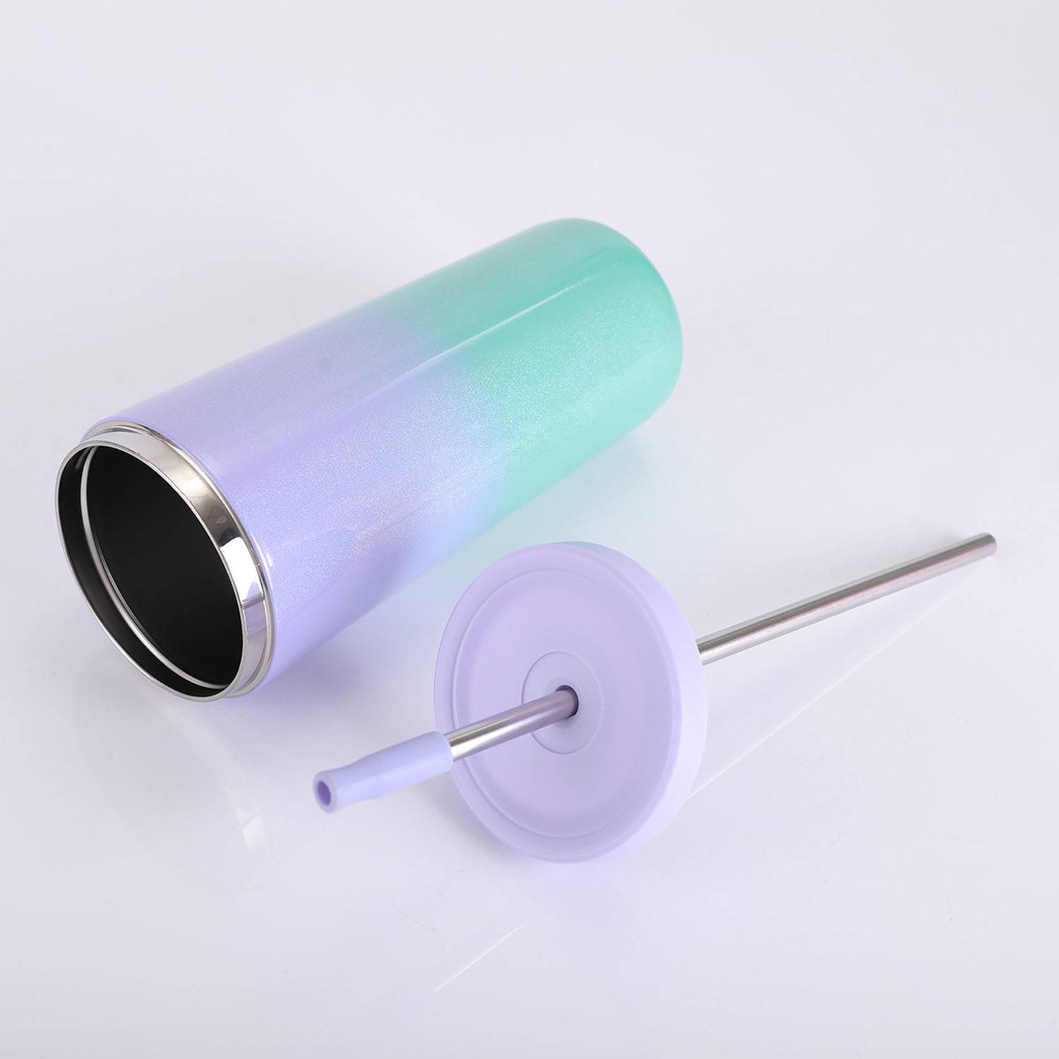 24oz Stainless Steel Gradient Color Insulated Travel Tumbler 6