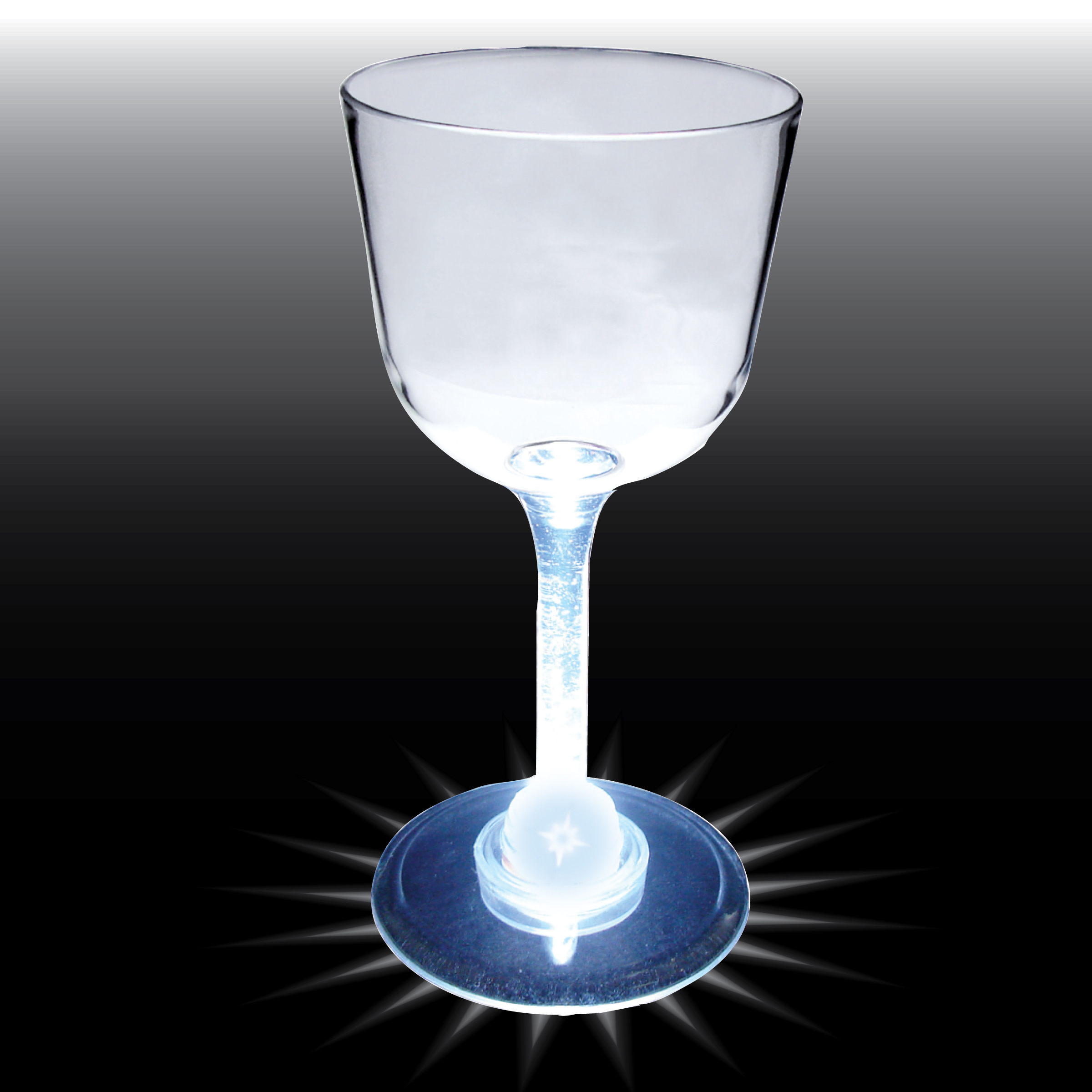 7oz Light Up Standard Stem Plastic Wine Glass