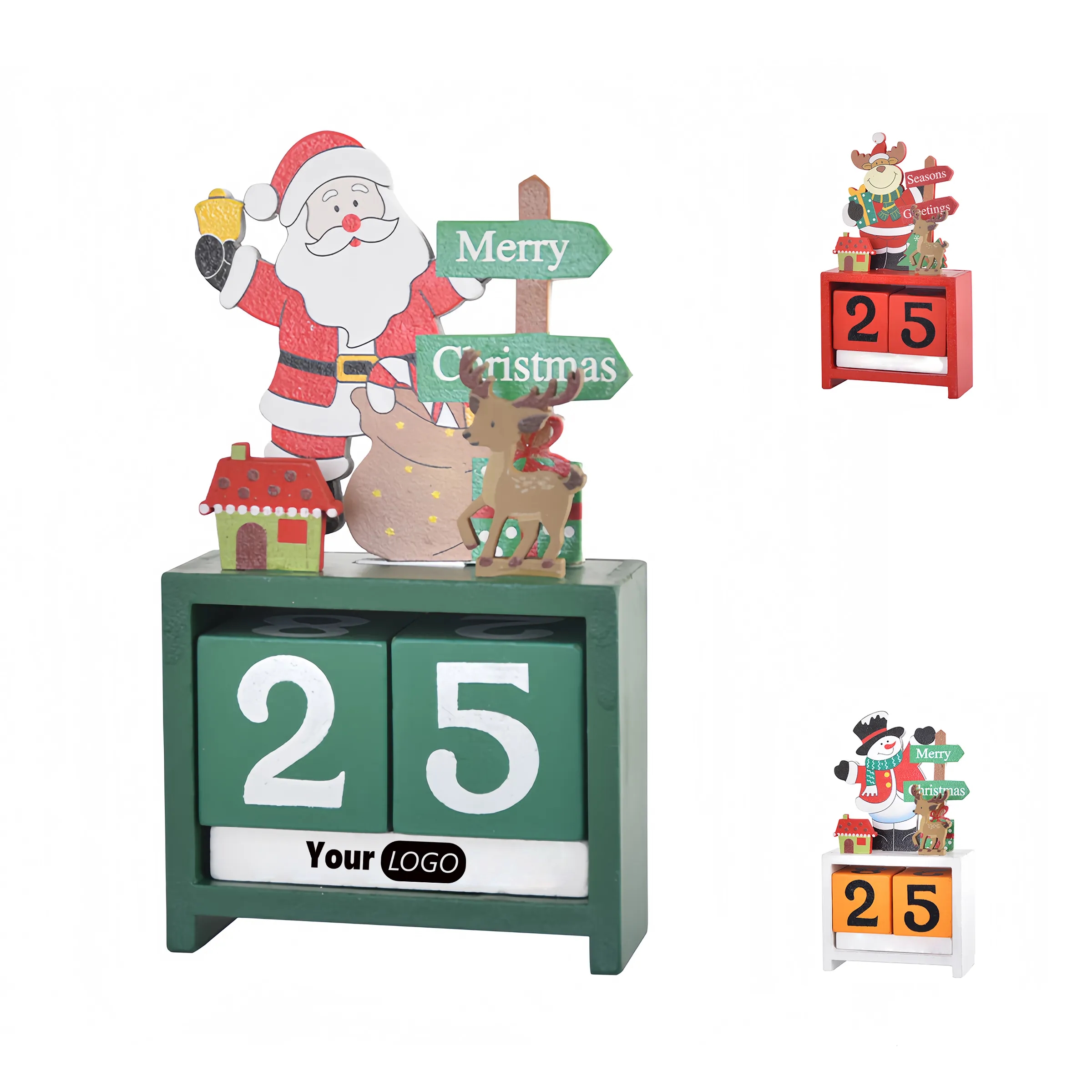 Wood Christmas Decorations, Wooden Calendar Ornaments 4