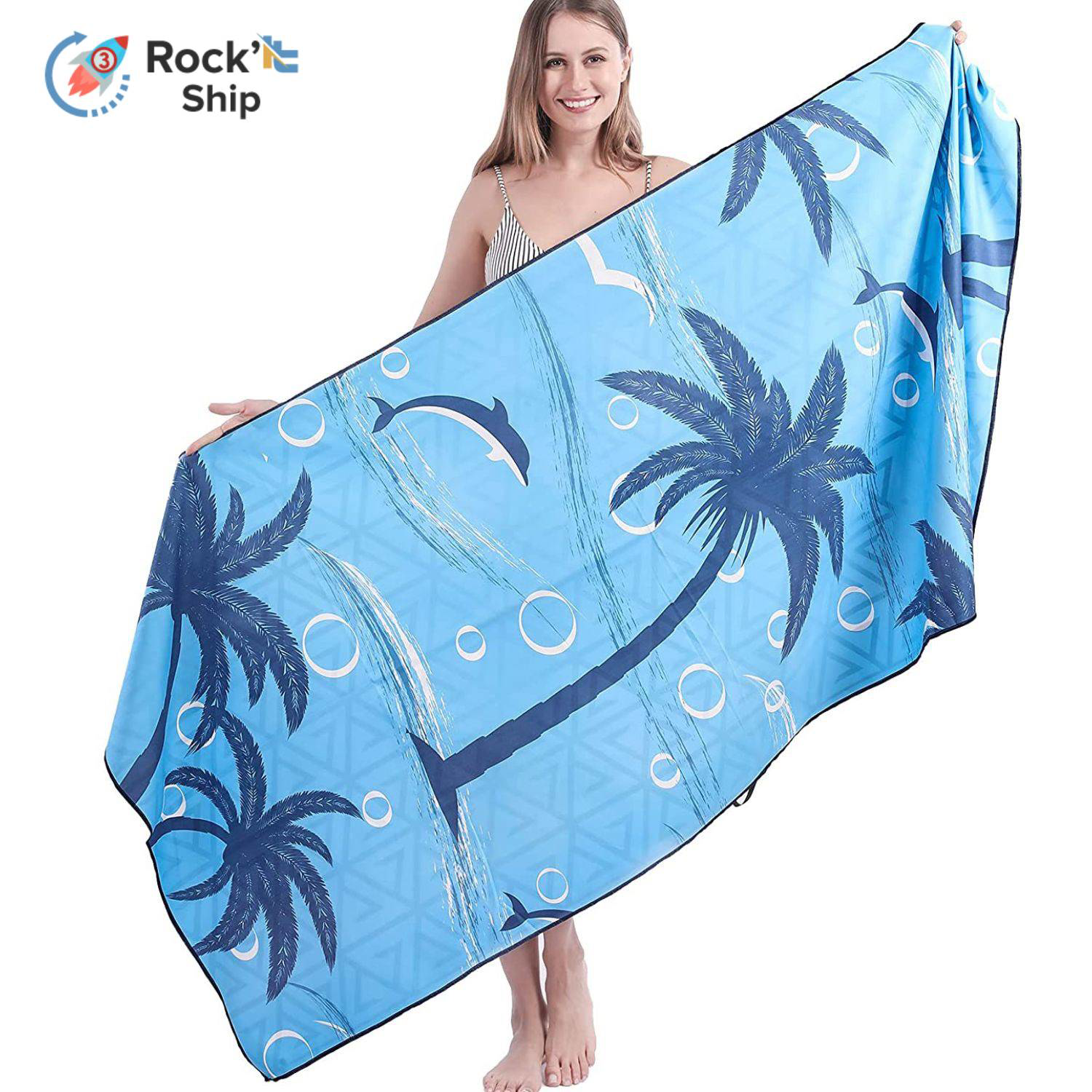 Rock'it 3-Day 30"x 60" Sublimated Microfiber Sand Proof Beach Towel 2