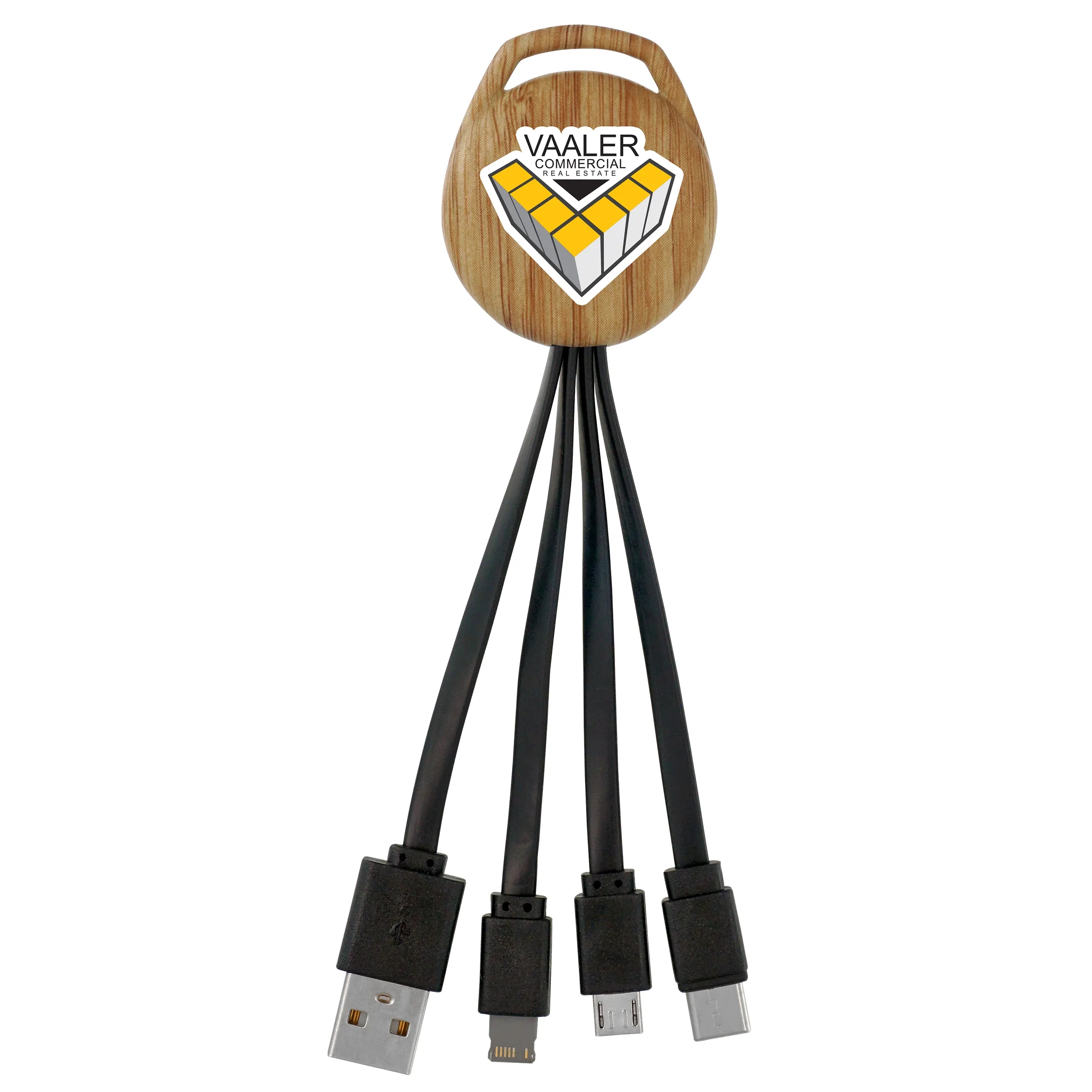 WOOD PATTERN VIVID 3-IN-1 CHARGING CABLE 4