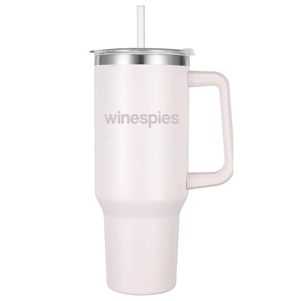 40oz. Insulated Tumbler with Handle and Straw 11