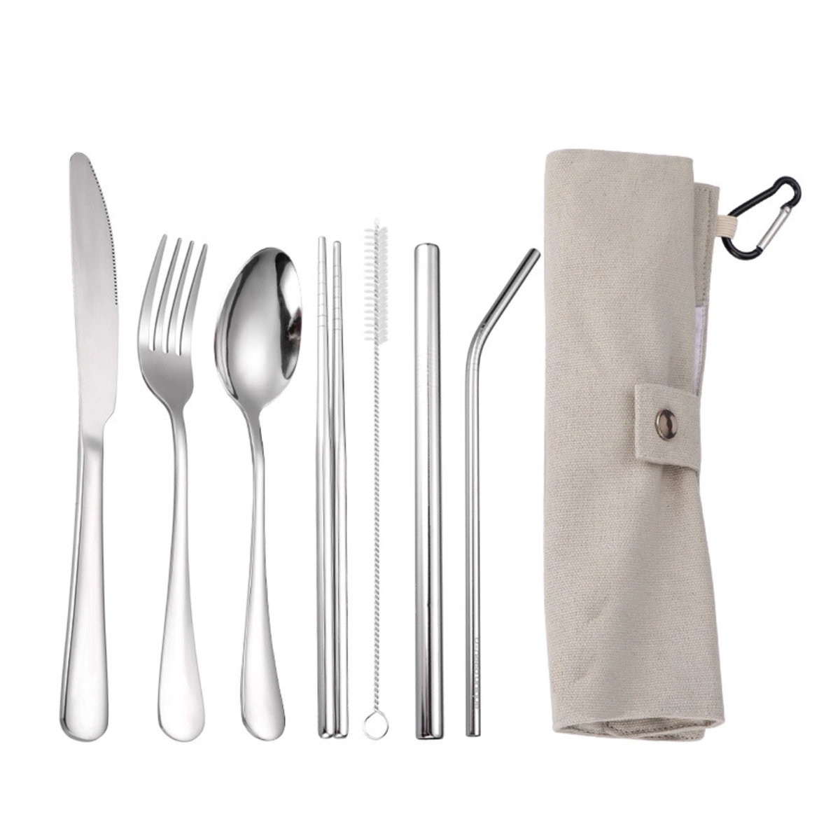 Portable 7 pcs Stainless Steel Cutlery Set 3