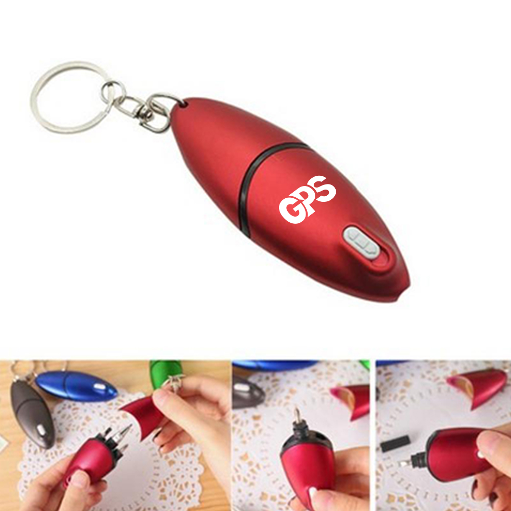 Multi-Function Ballpoint Pen With Led Light Screwdriver And Key Chain 3