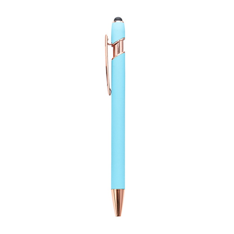 Rose Gold Soft-Touch Metallic Pen W/ Stylus 15