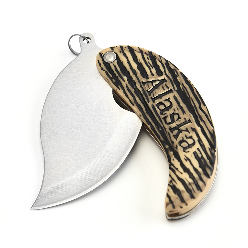 Leaf Shape Stainless Steel Folding Pocket Knife 3
