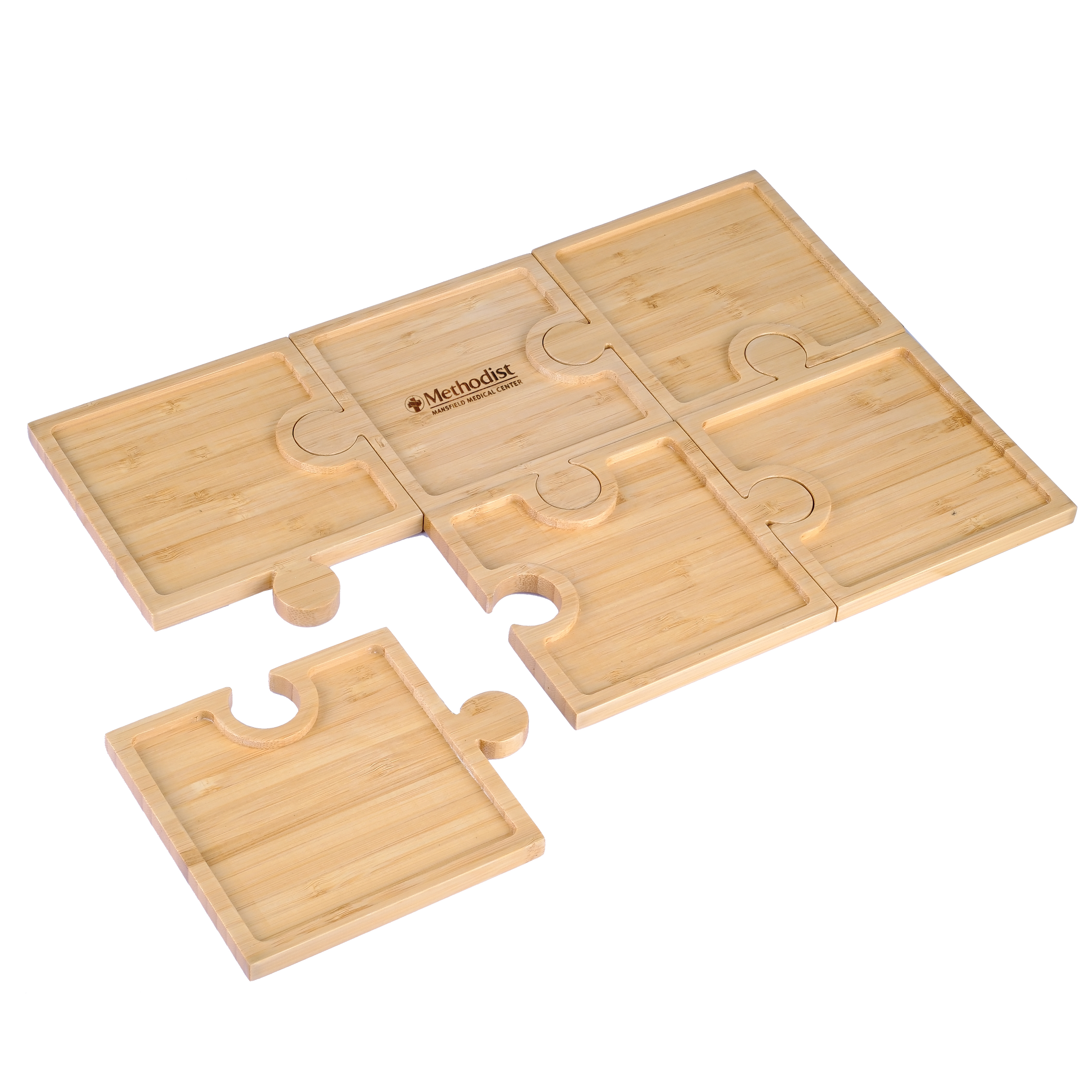 Bamboo Appetizer Plates/ Charcuterie Board Set 7