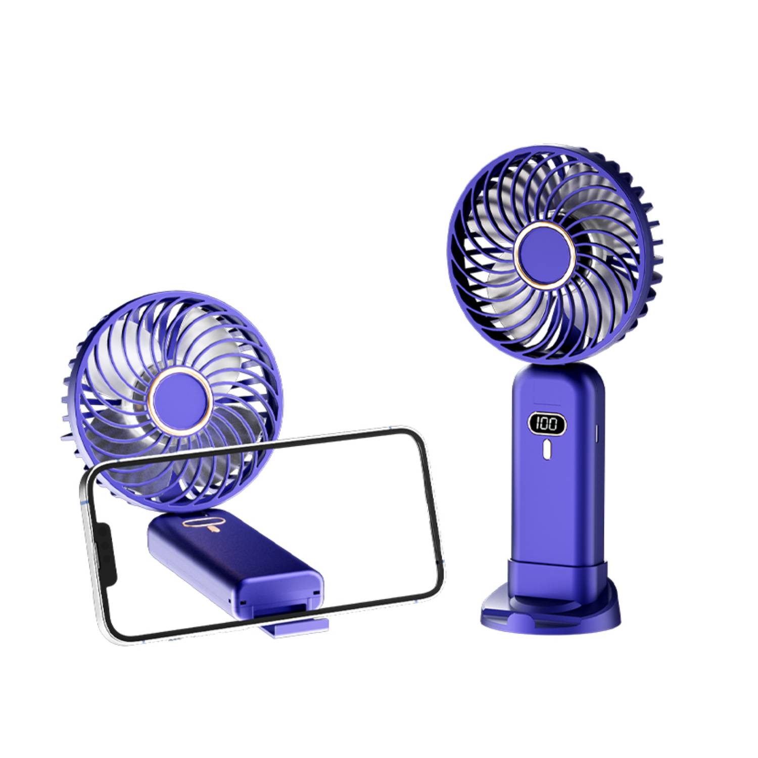 Digital Foldable Handheld Fan with Phone Stand 3