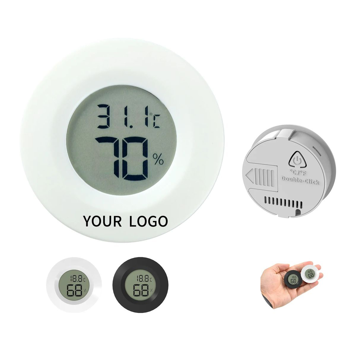 Mini Thermometer and Hygrometer with Digital Display 3