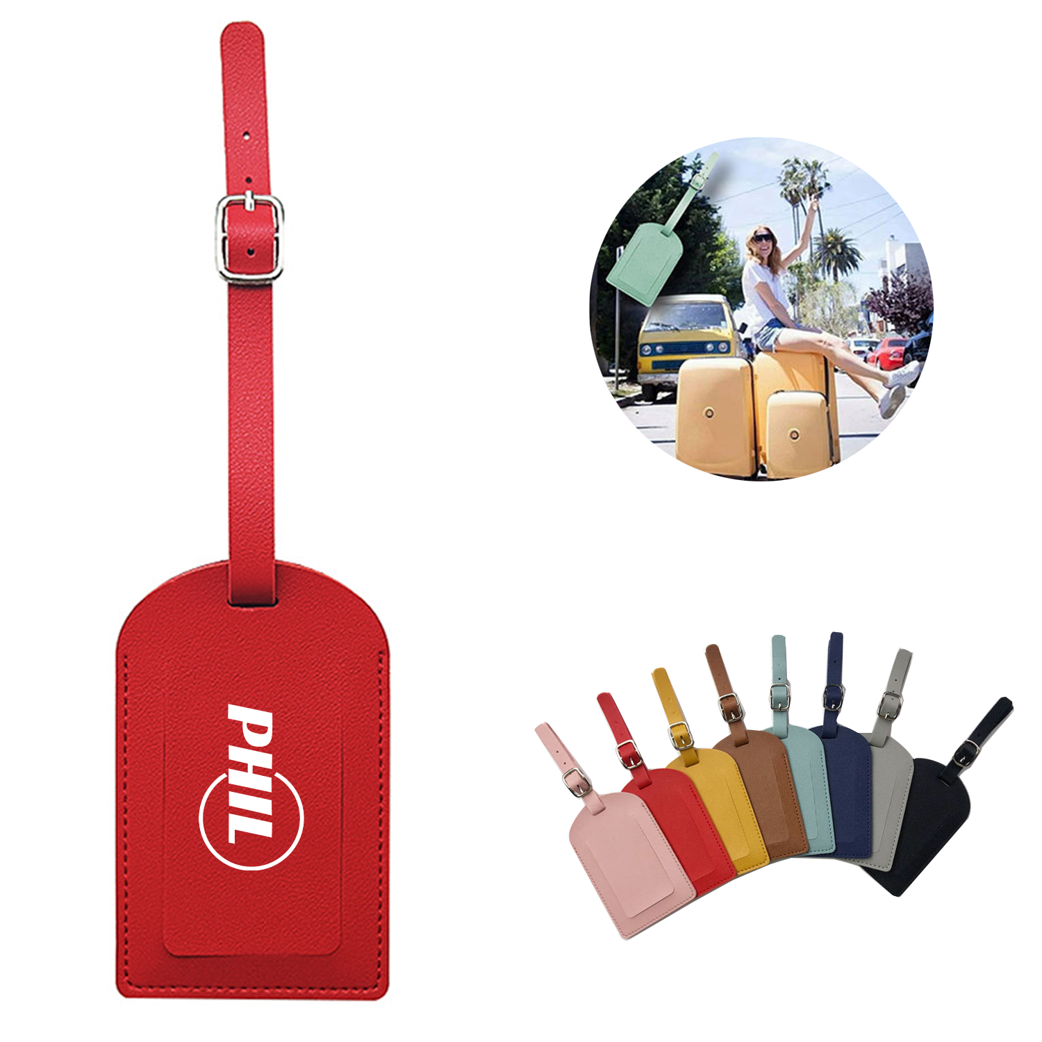 Pu Leather Luggage Tag 1