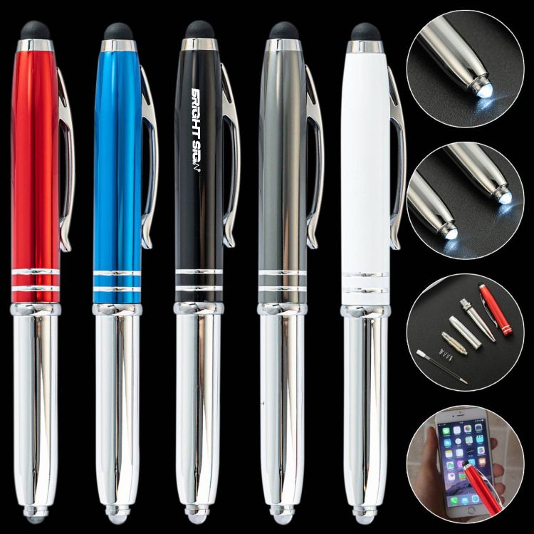 Metallic Stylus Pen with LED Light & Laser Engraving 2
