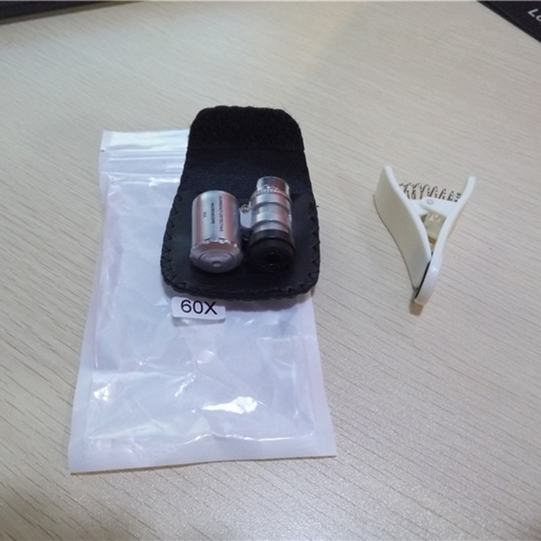 Microscope Magnifier With Phone Clip LED Light 4
