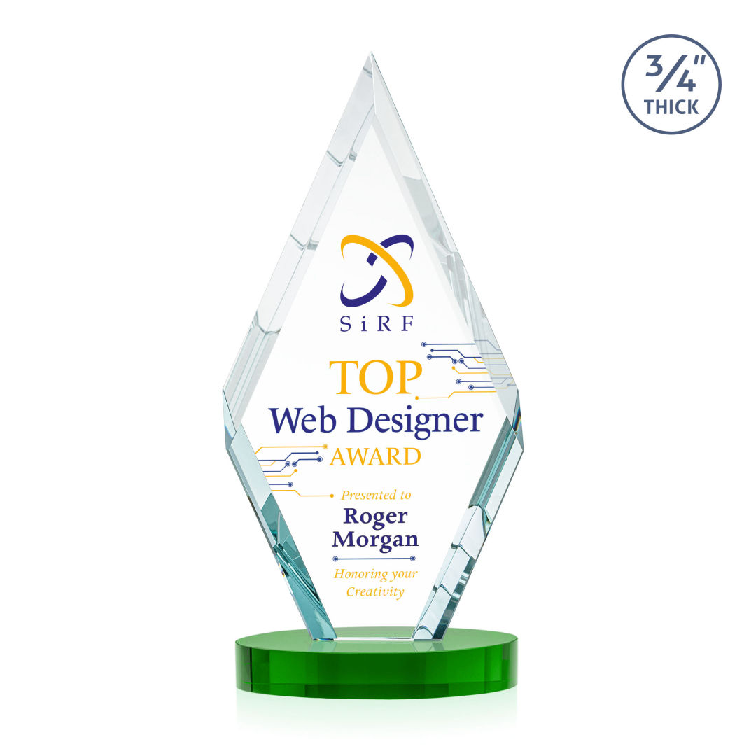 Richmond VividPrint™ Award on Alberton Base - Green 2