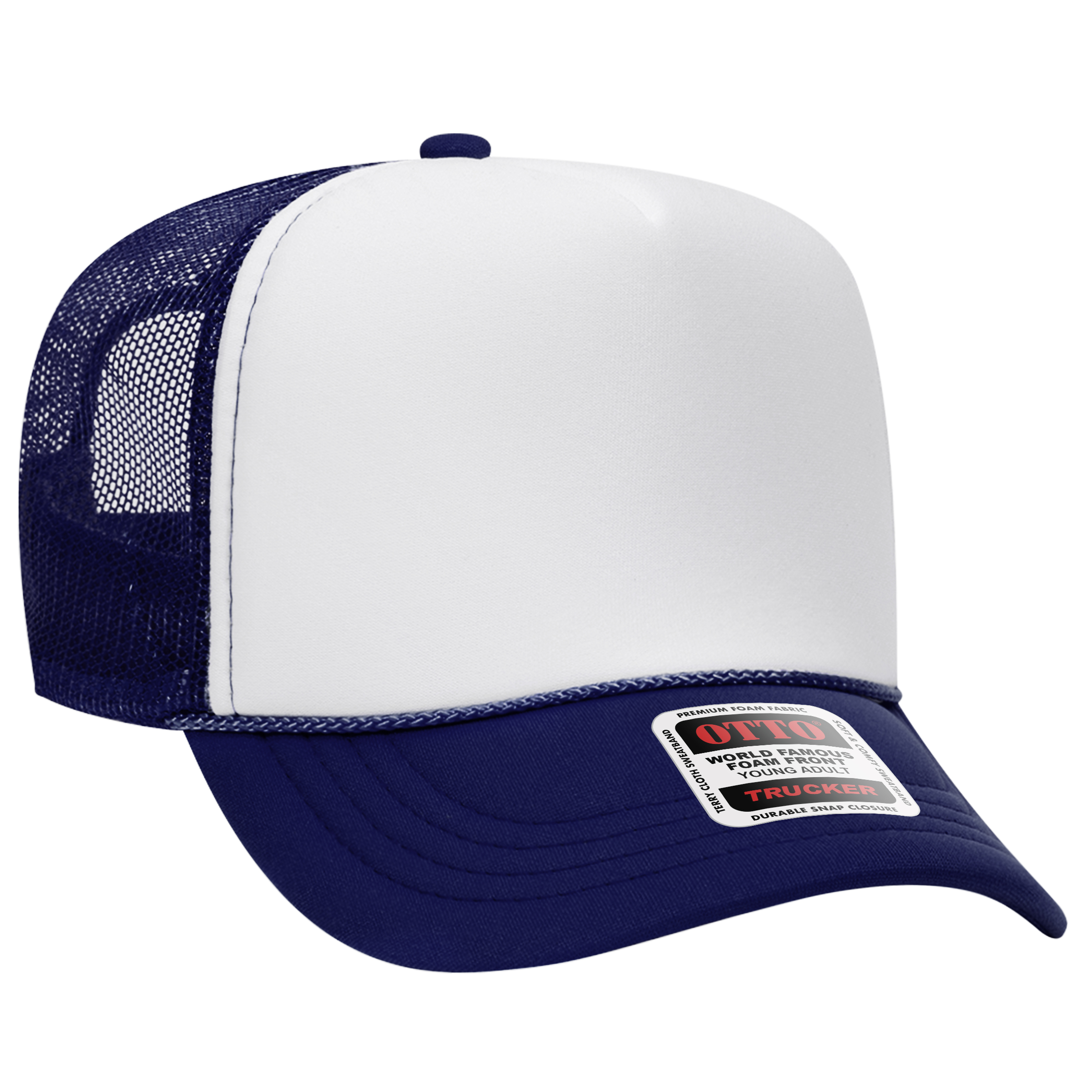 OTTO CAP® 5 Panel High Crown Mesh Back Trucker Hat 283