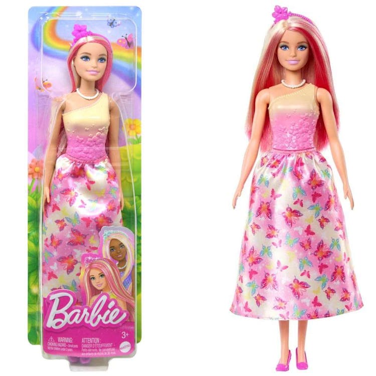 Barbie Doll with Blonde and Pink Hair 11"