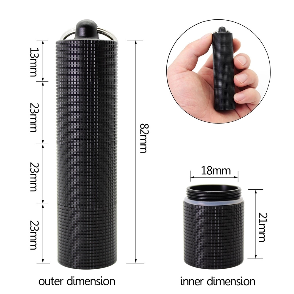 3 Compartments Aluminum Alloy Waterproof Pill Box Dispenser 4