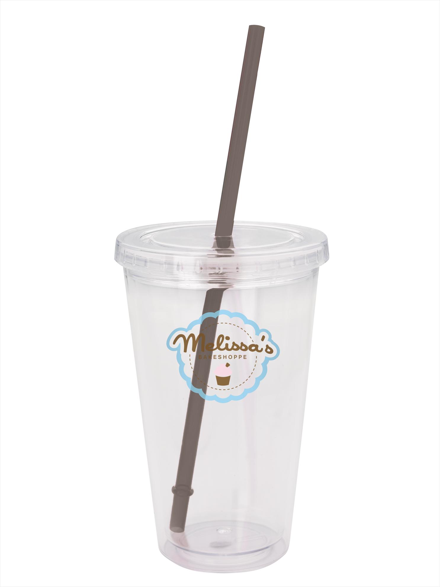 Good Value™ Clear Tumbler with Colored Lid - 18 oz. 36