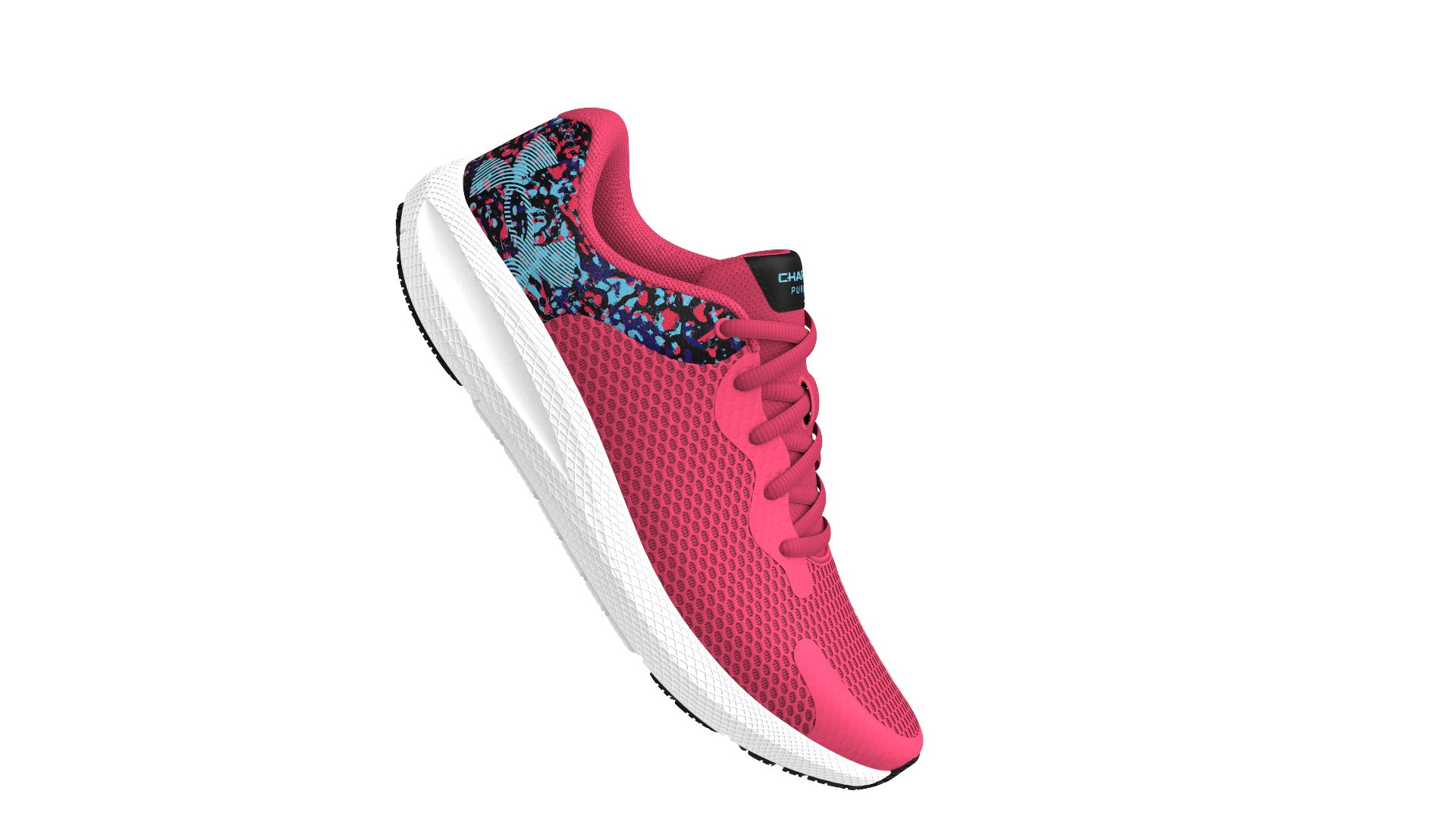 Girls' Grade School UA Pursuit 2 Big Logo Print Running Shoes, custom youth shirt with logo imprint 2