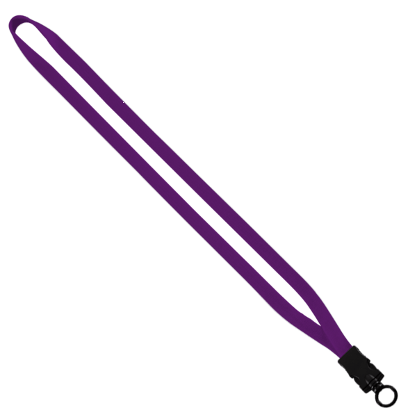 1/2" Cotton Lanyard with Plastic Snap-Buckle Release & O-Ring 20