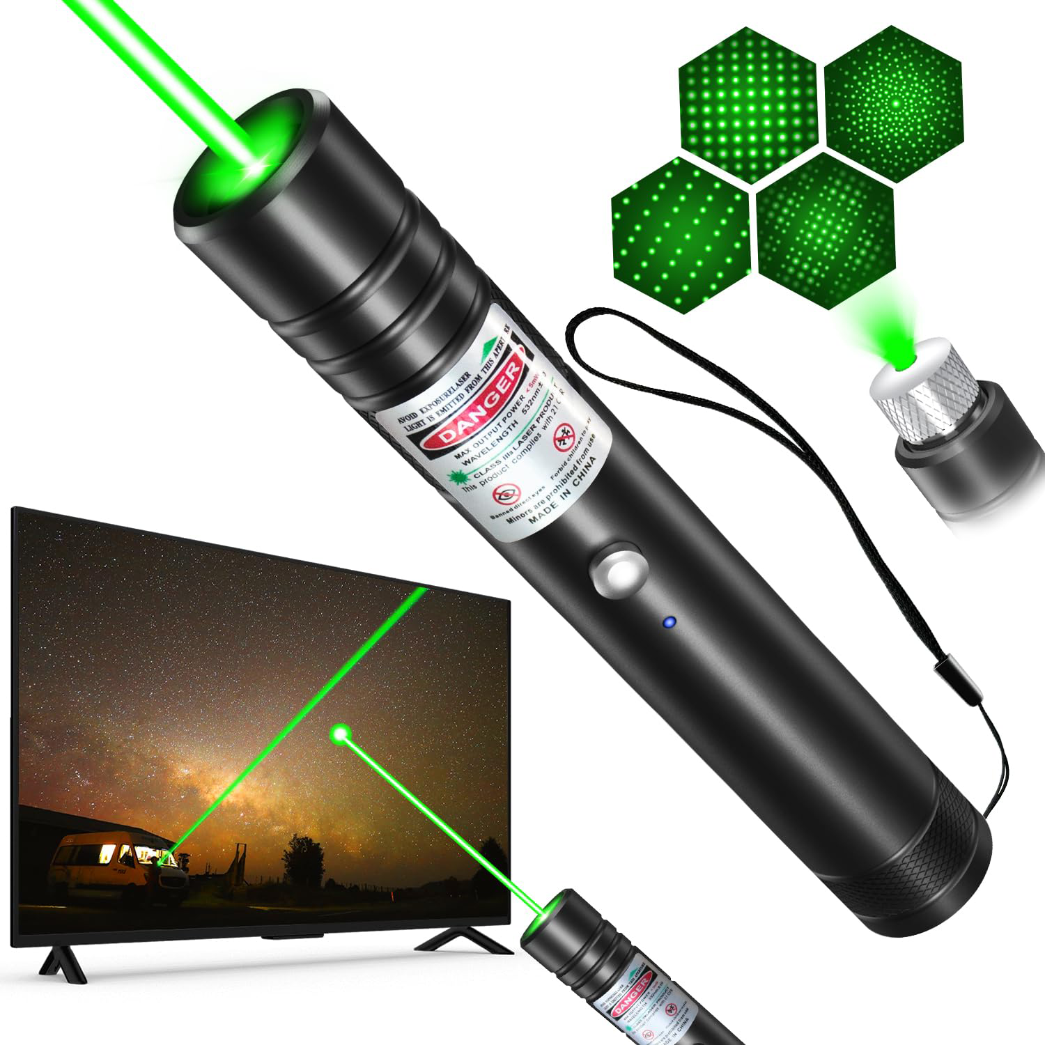 USB Laser Pointer - Rechargeable Long Range Beam 3