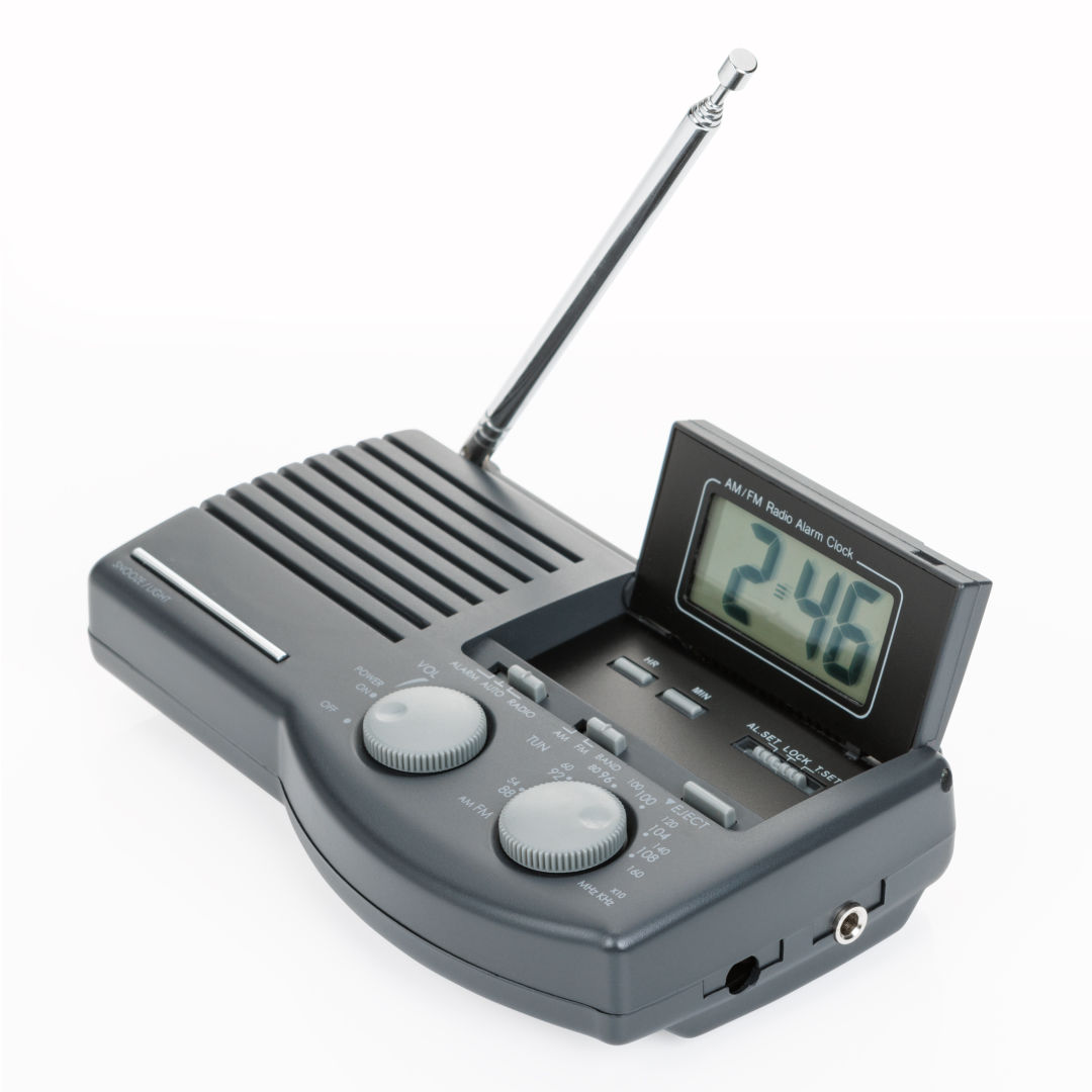 Tony Retro Pop-Up Clock/Radio - Black 4