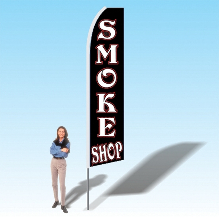 15FT Smoke Shop Black Advertising Banner Flag 2