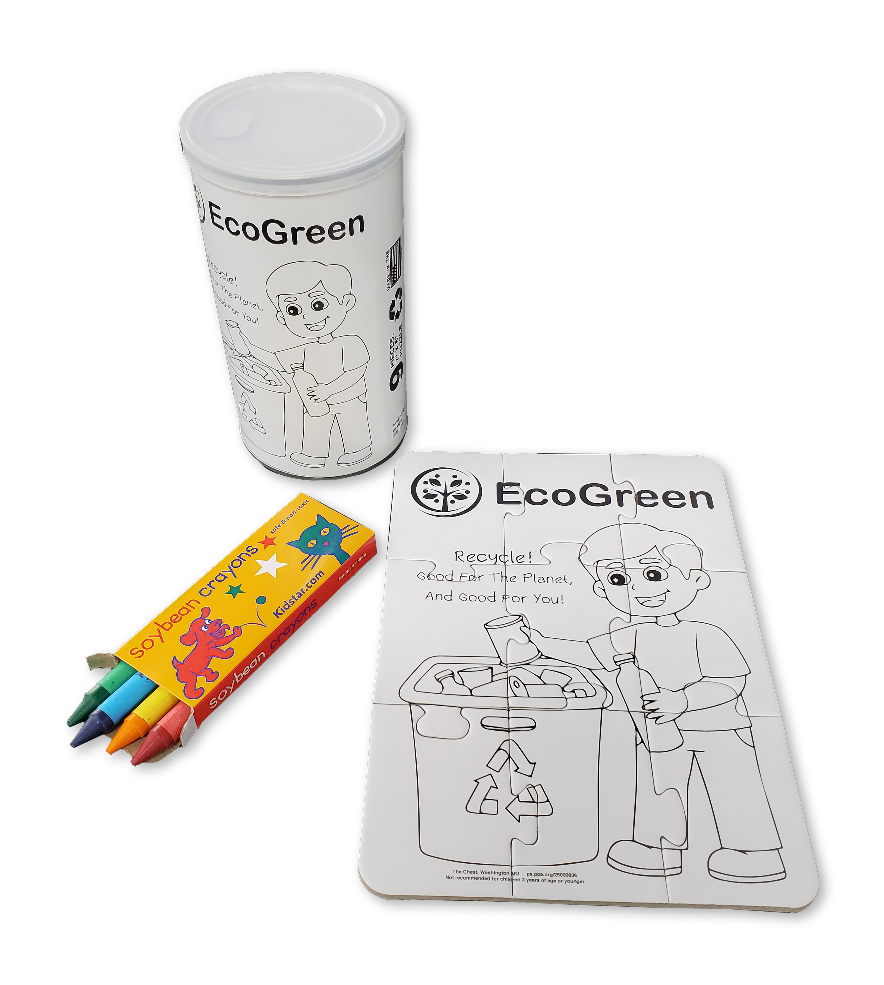9 Pieces - 5" X 7" - Small Coloring Puzzle with Can 2