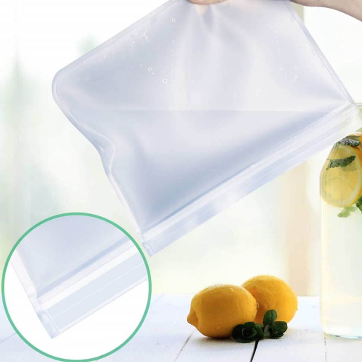 Reusable Food Storage Bags with Color Zip Seal 6
