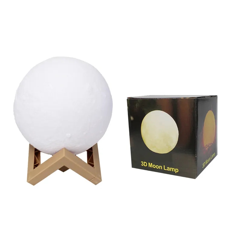 3D Color Changing Touch Control Night Moon Light Lamp 6