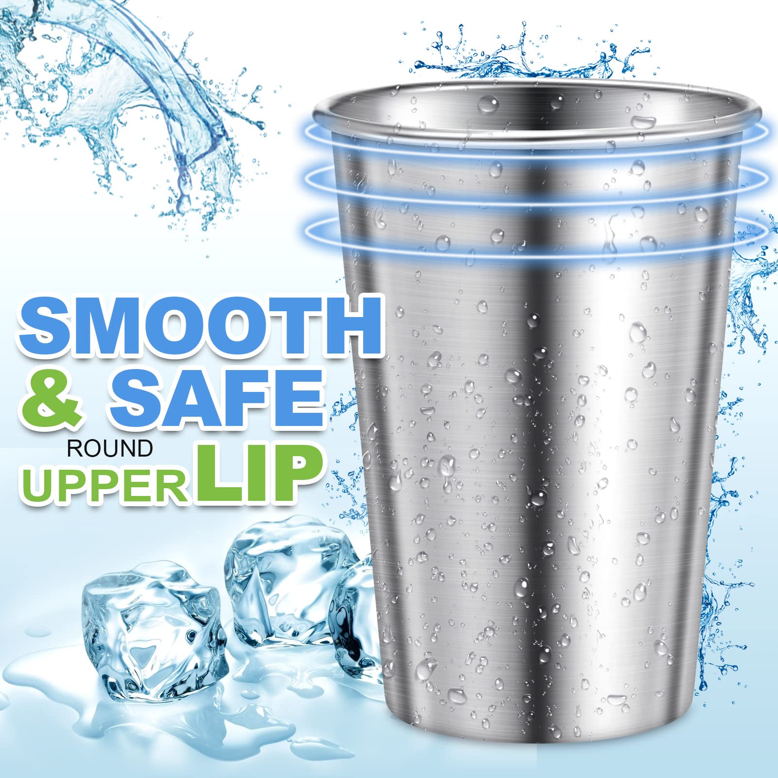 16 Oz Single Wall Stainless Steel Cup 2