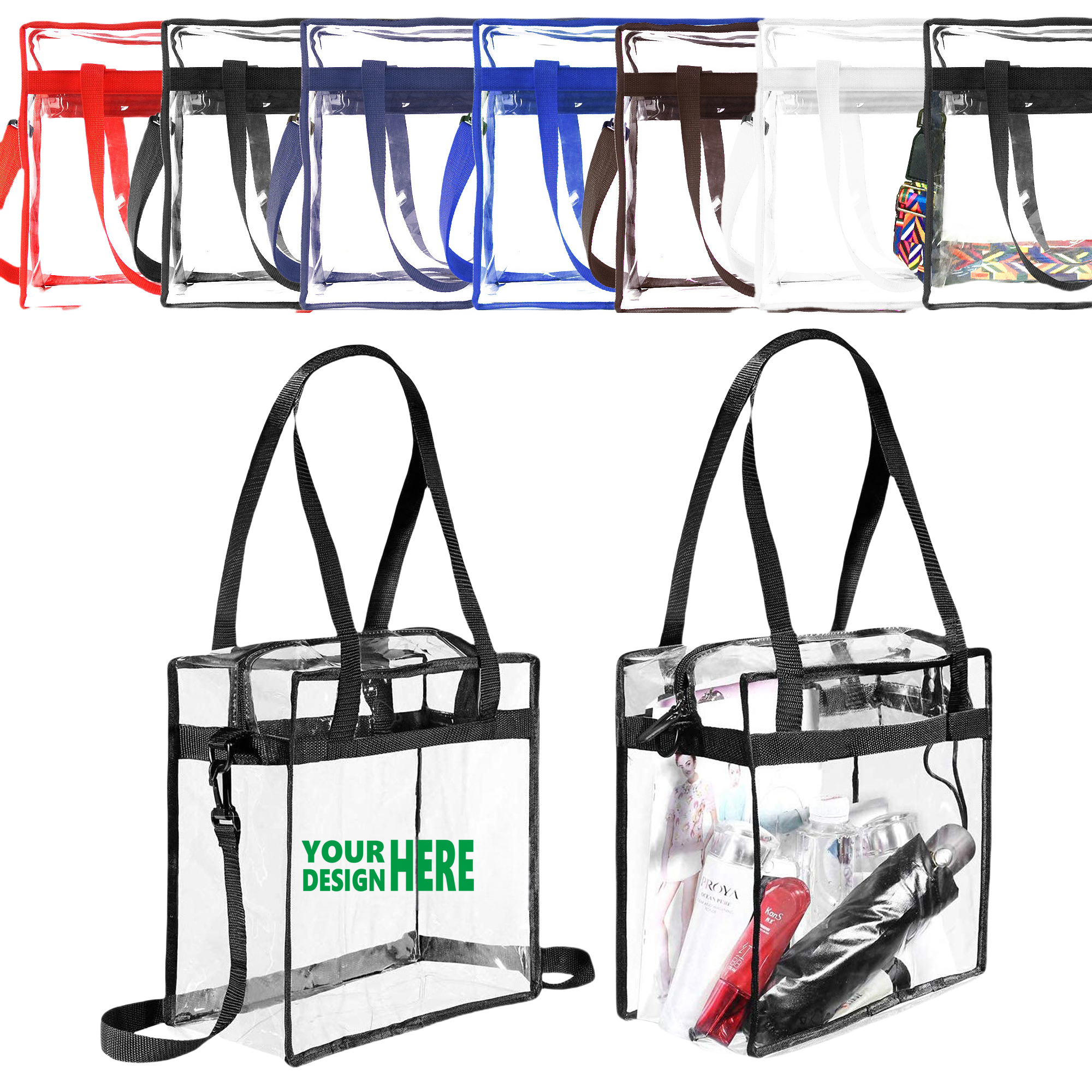 Adjustable Clear PVC Bag Stadium Tote MOQ20 2