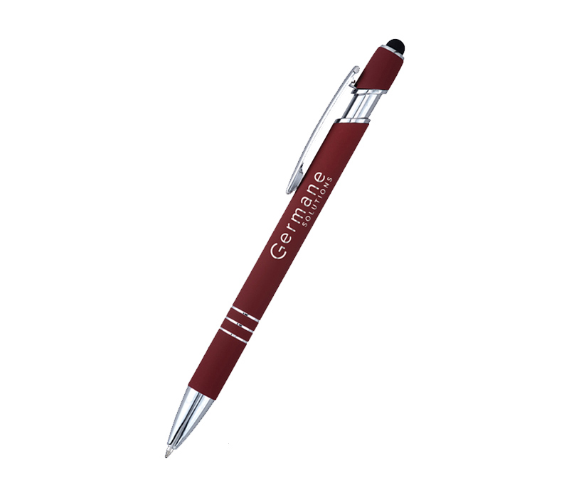 Rubberized Metal Pen with Stylus 3