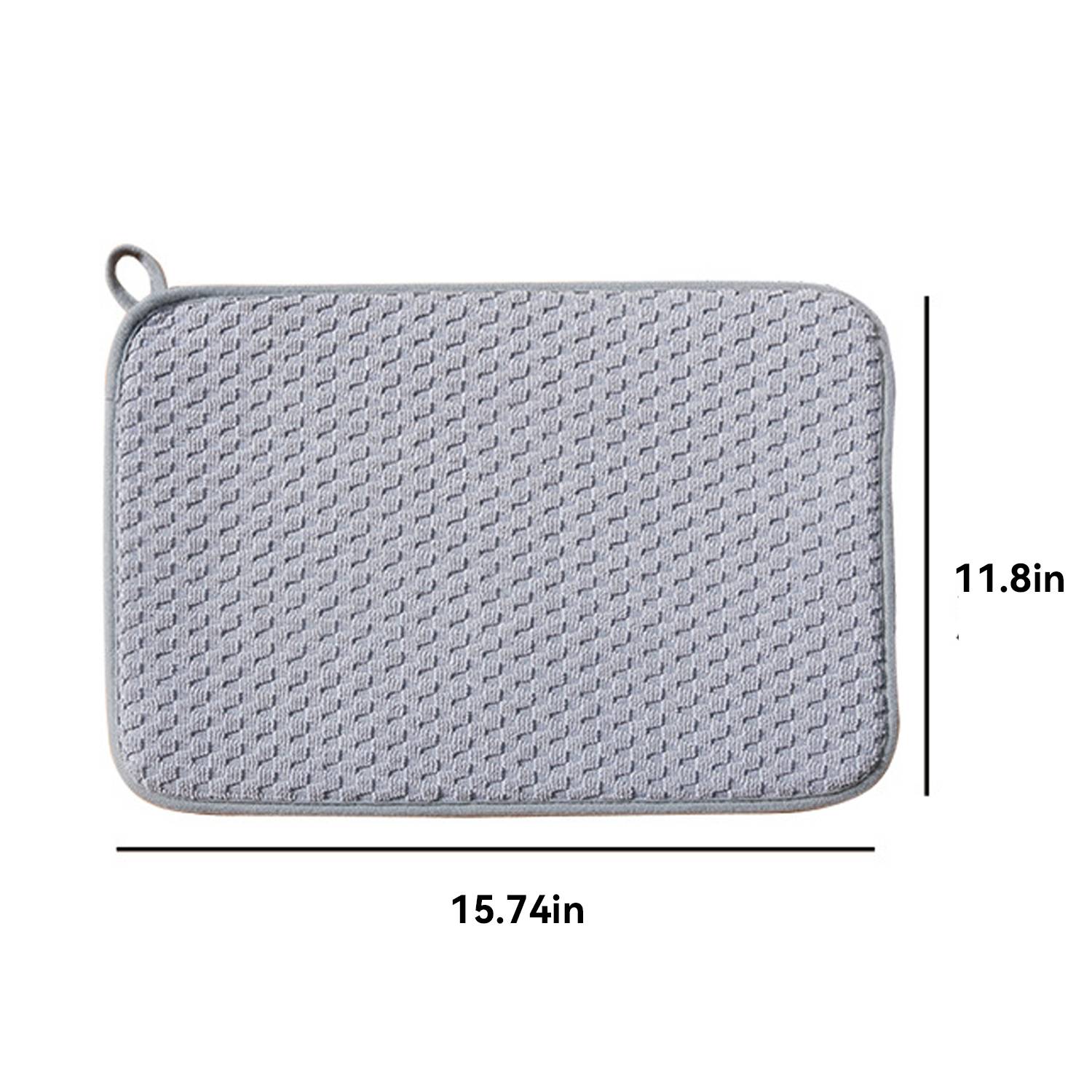 Ultra Absorbent Reversible Microfiber Polyester Dish Mat 3
