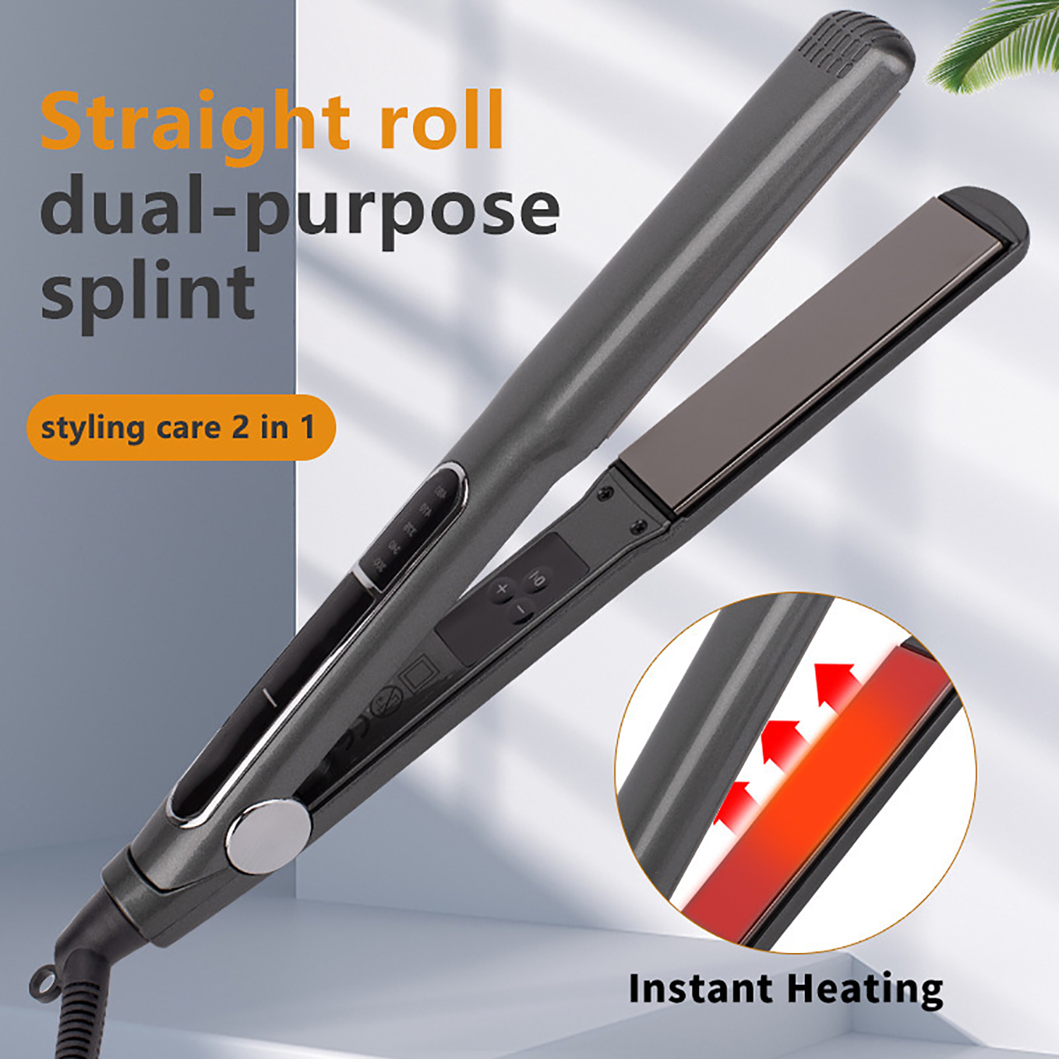 2 in 1 Hair Straightener Curler Ceramic Flat Iron 4
