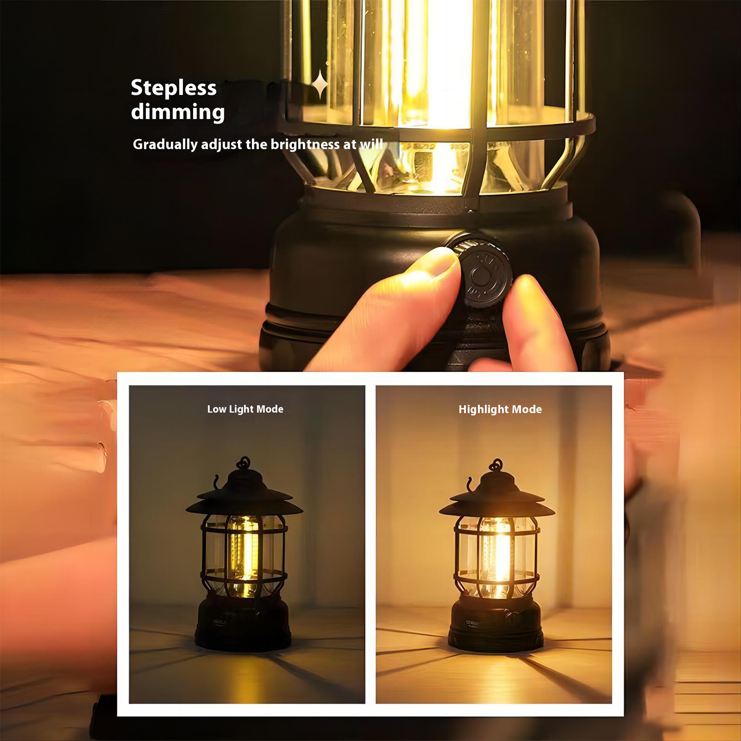 USB Portable Outdoor Camping Tent Vintage Ambience Light 2