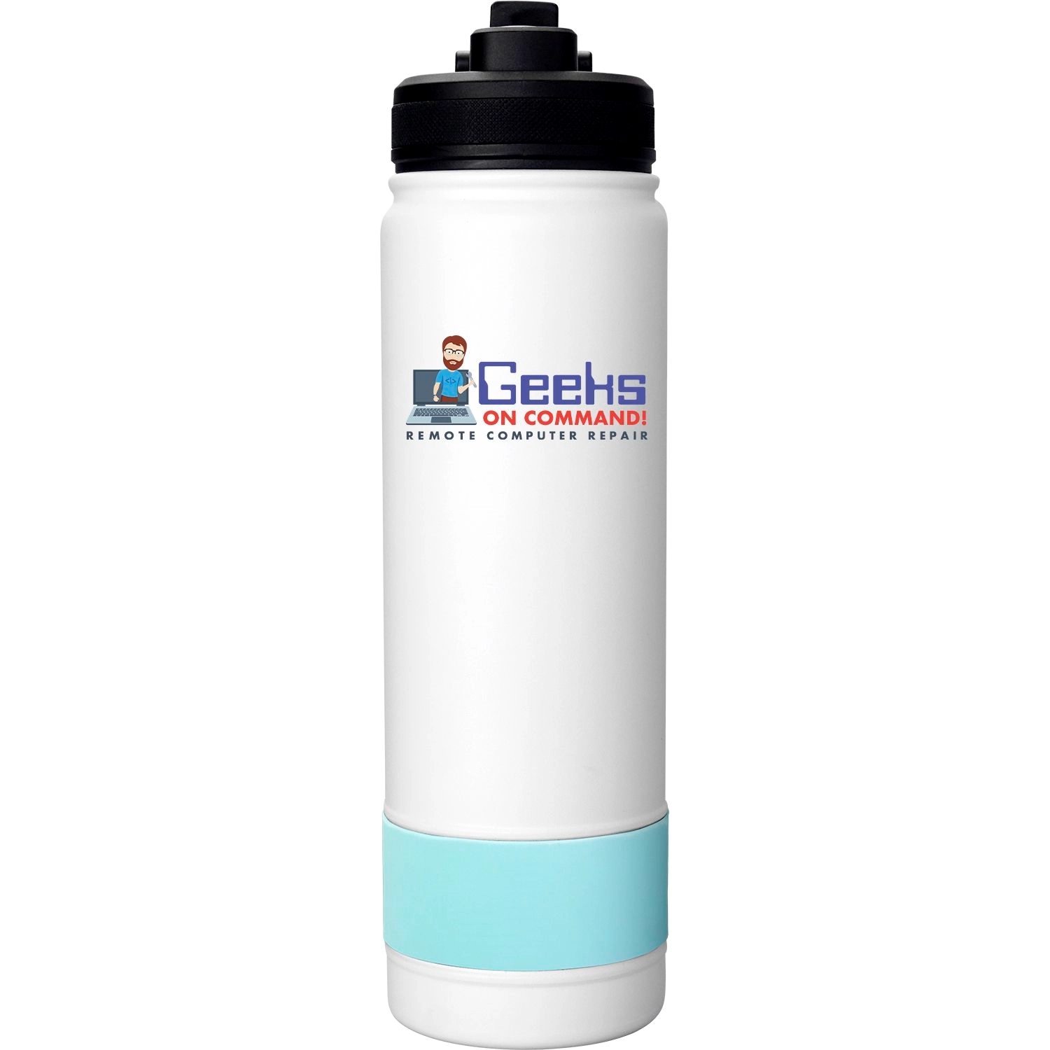 Colorful Pop Up 24 oz. Banded Bottle, custom water bottle with logo imprint 5