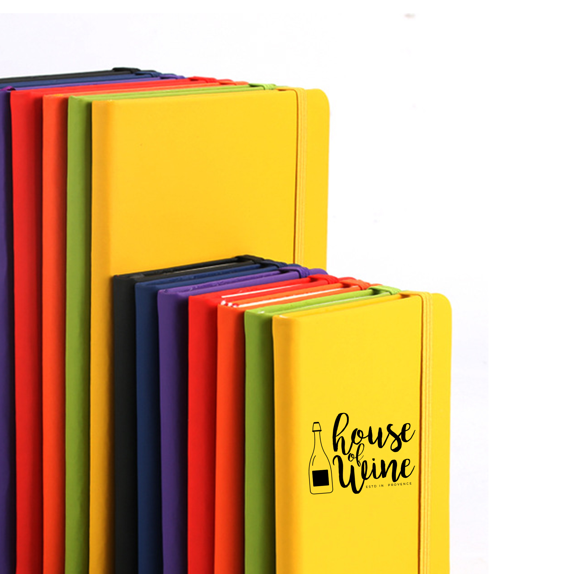 Faux Leather Business A5 Notebook With Elastic Band Side 7