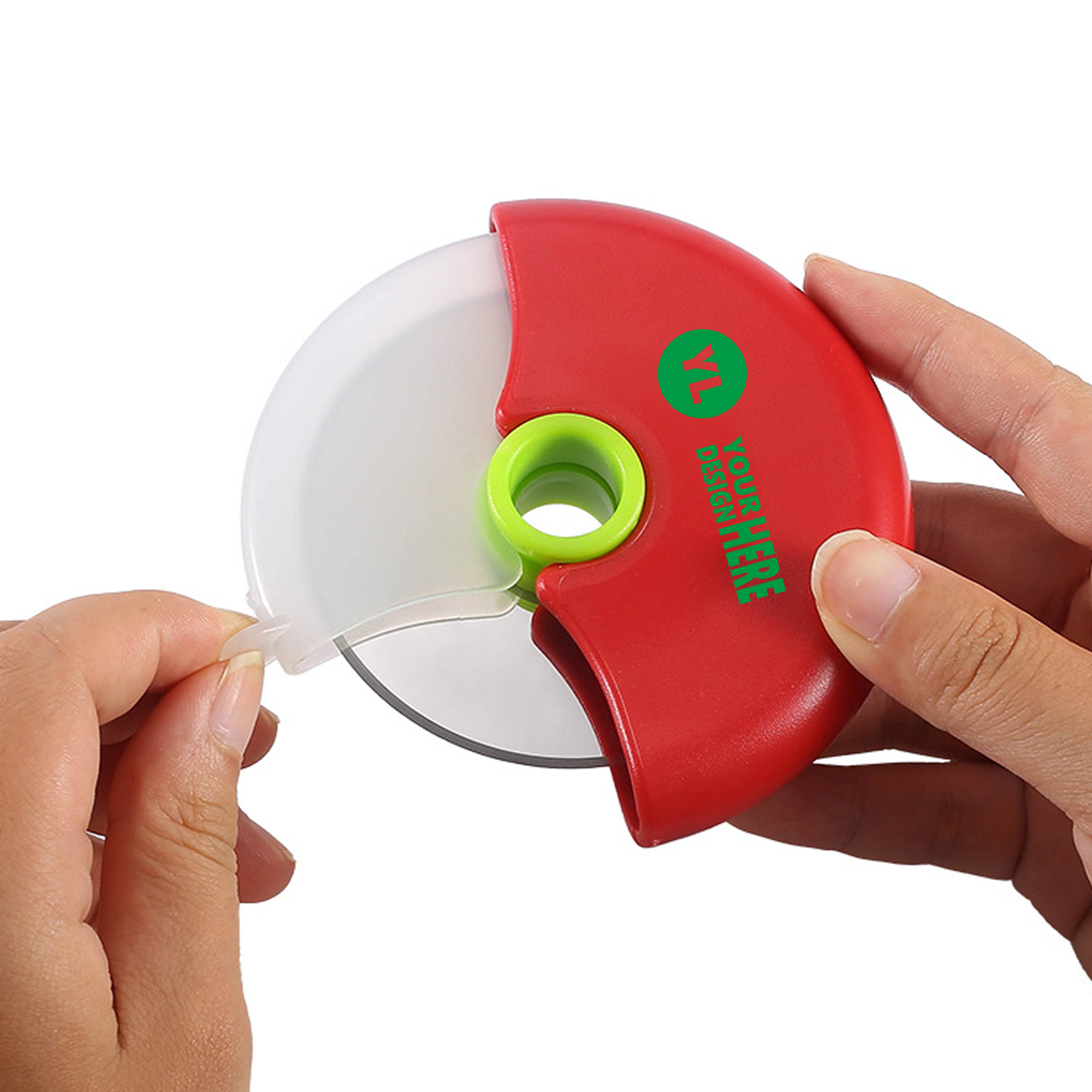 Handheld Pizza Cutter Wheel with Protective Blade Guard 2