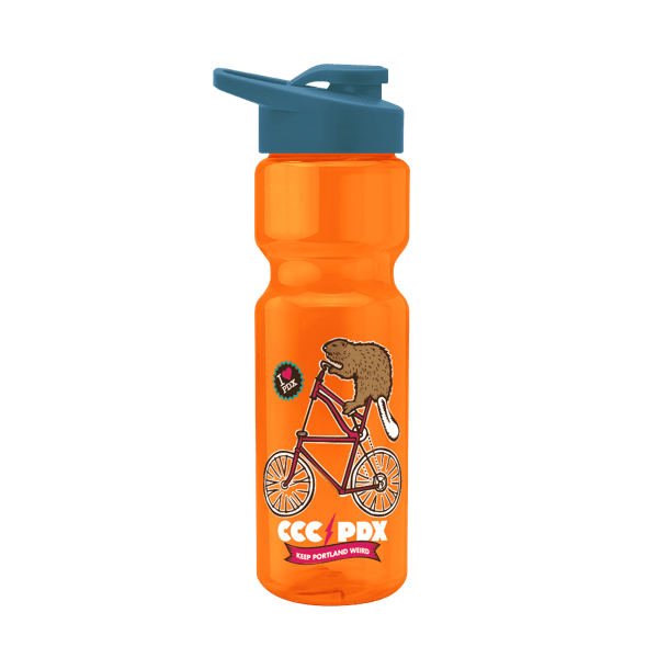 Blazer 28oz Transparent Bike Bottle w/Drink-thru Lid 2690