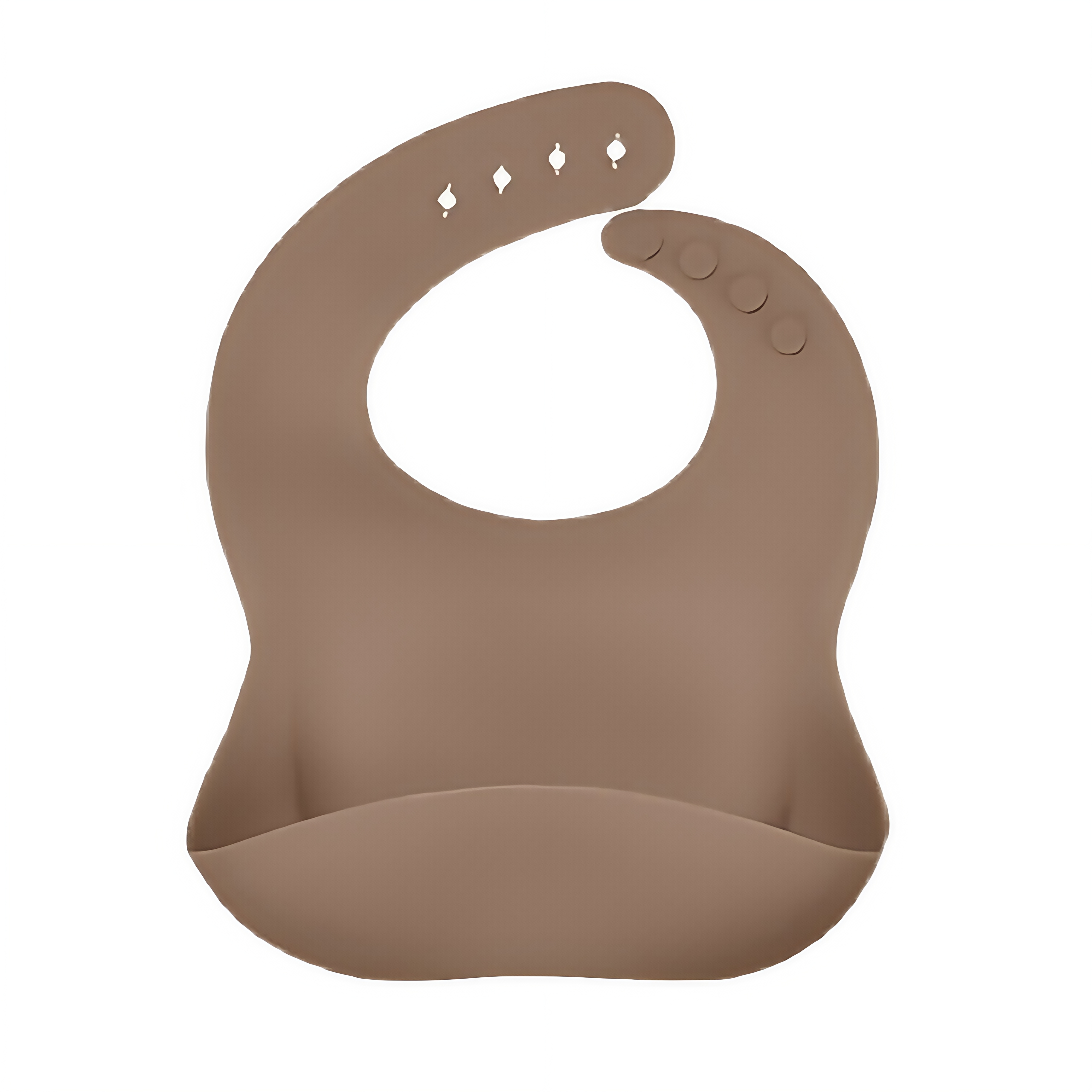3D Curved Silicone Baby Bib with 4 Adjustable Straps 7