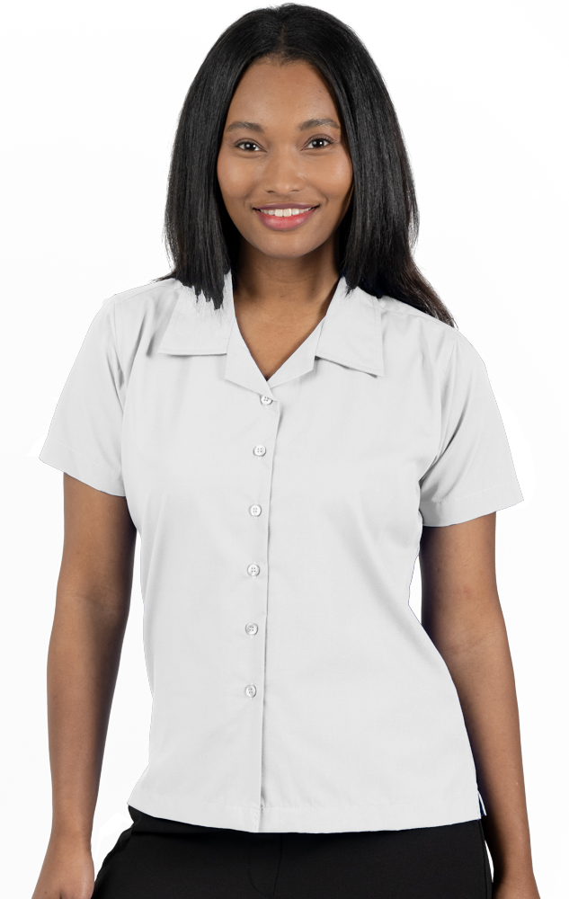 Ladies' Solid Poplin Camp Shirt 25