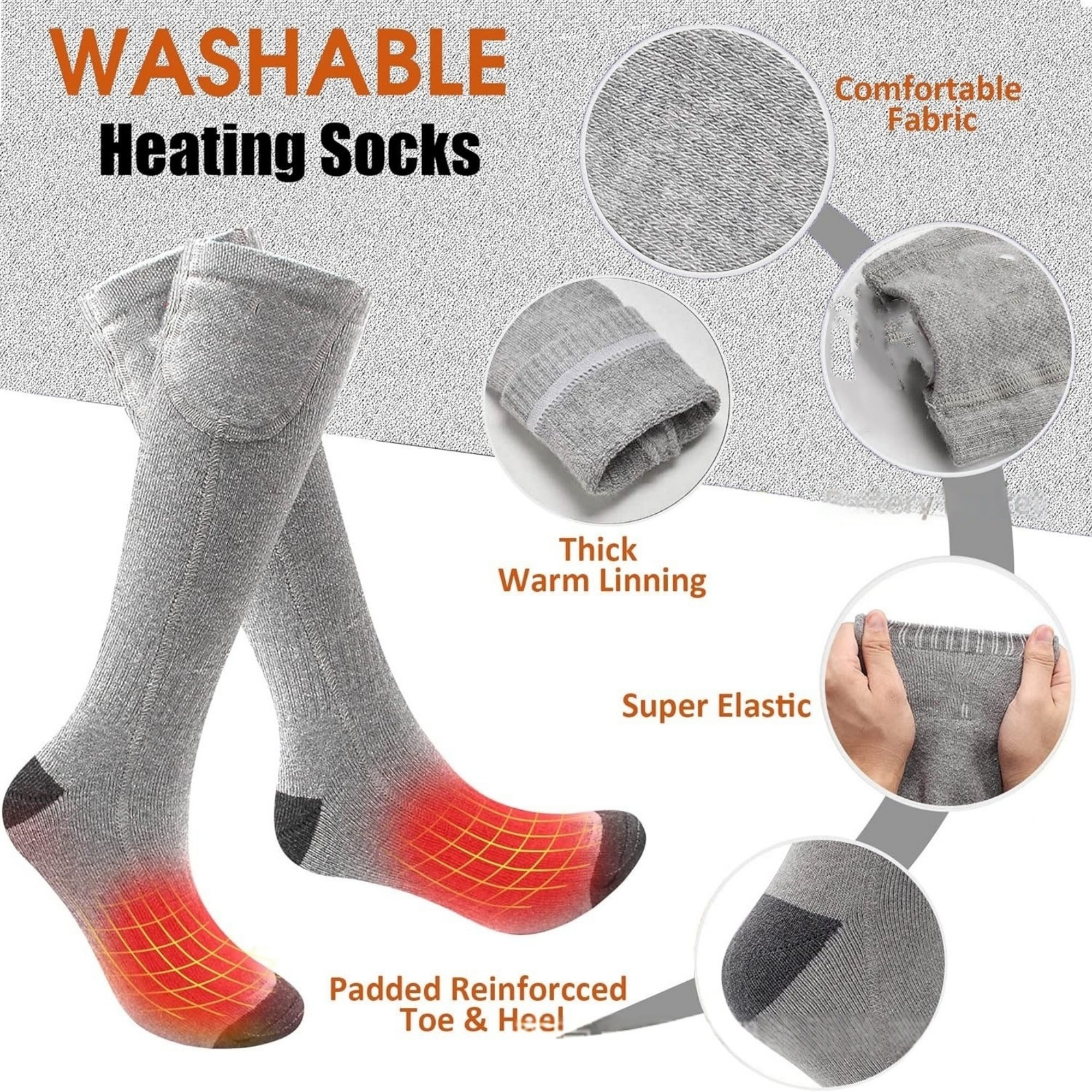 Rechargeable Battery Heating Socks 2