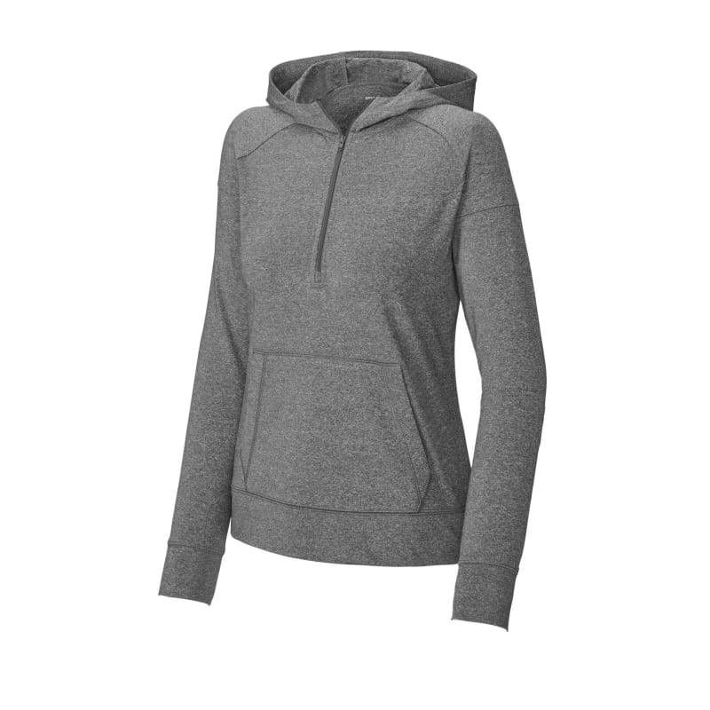 Sport-Tek Women's Sport-Wick Stretch 1/2-Zip Hoodie, custom hoodie or sweatshirt with logo imprint 13