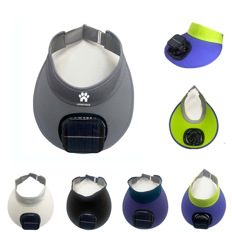 Summer Solar Cap with Large Brim USB Charging Fan 1