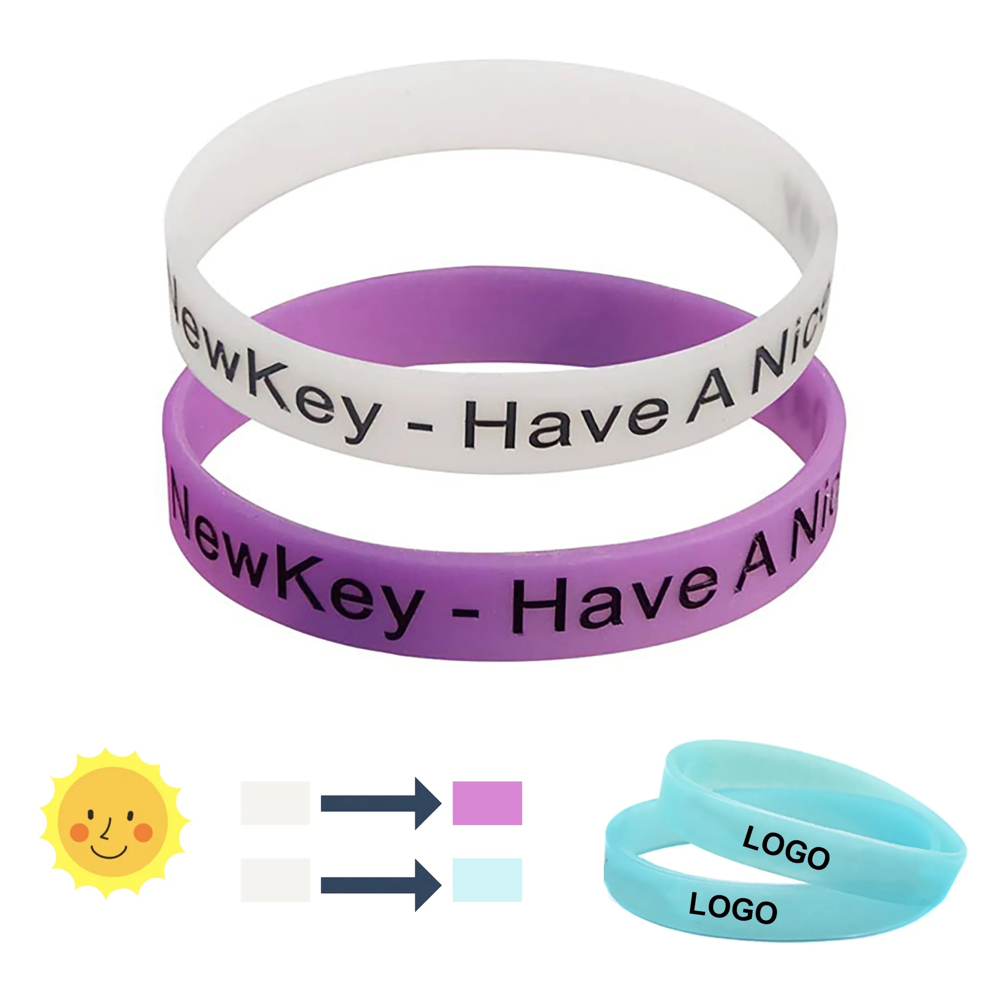 UV Silicone Color-Changed Wristband 2