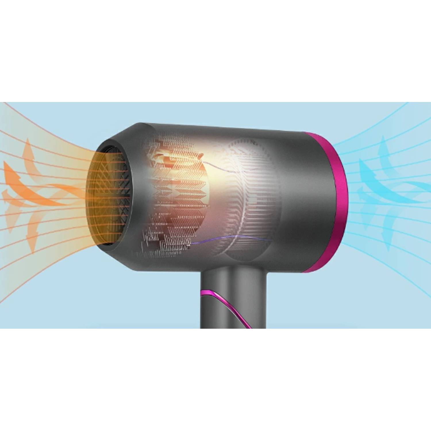 Foldable Hair Dryer W/ Diffuser And Concentrator 9