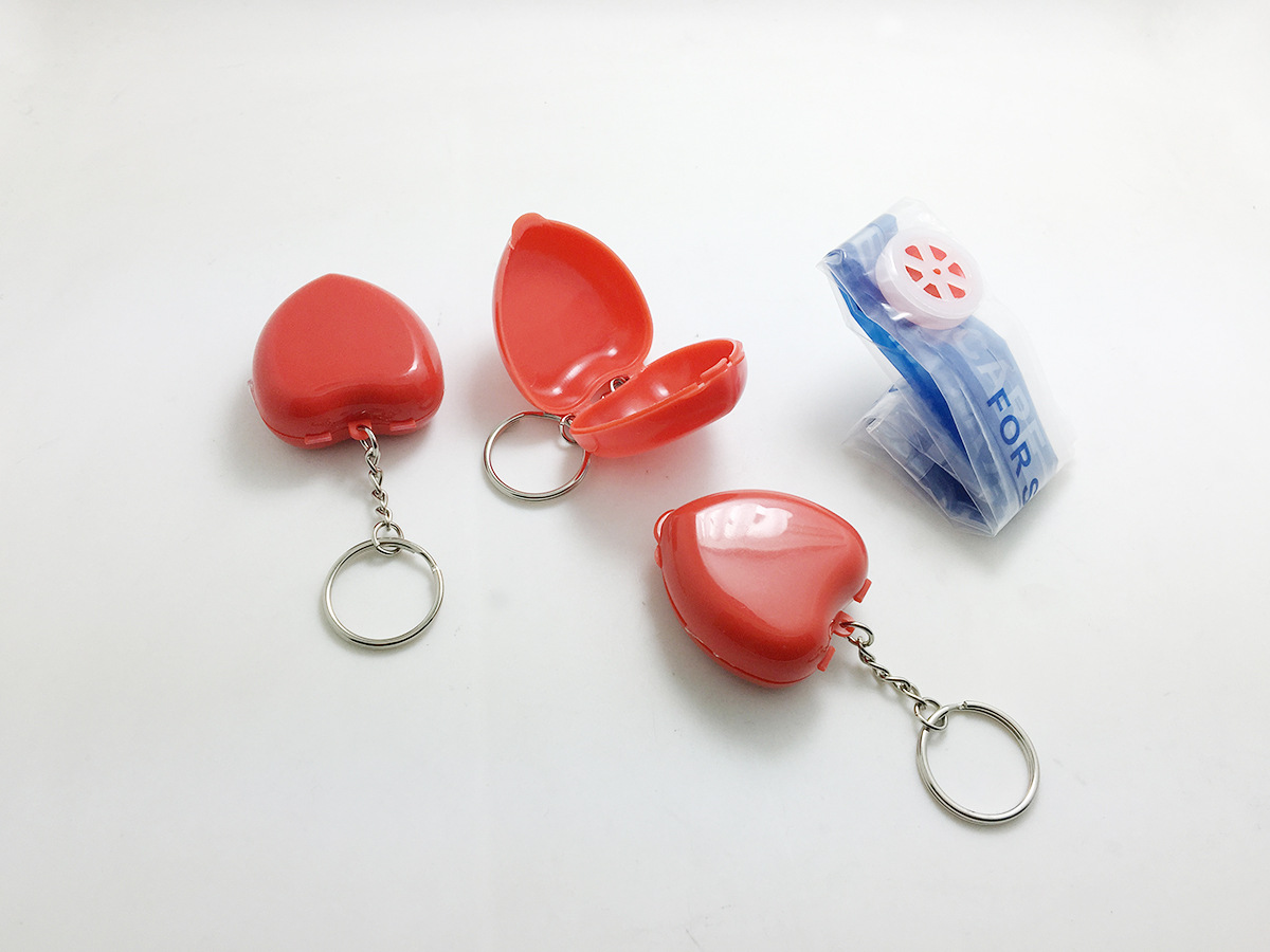 CPR Mask Heart Keychain 4