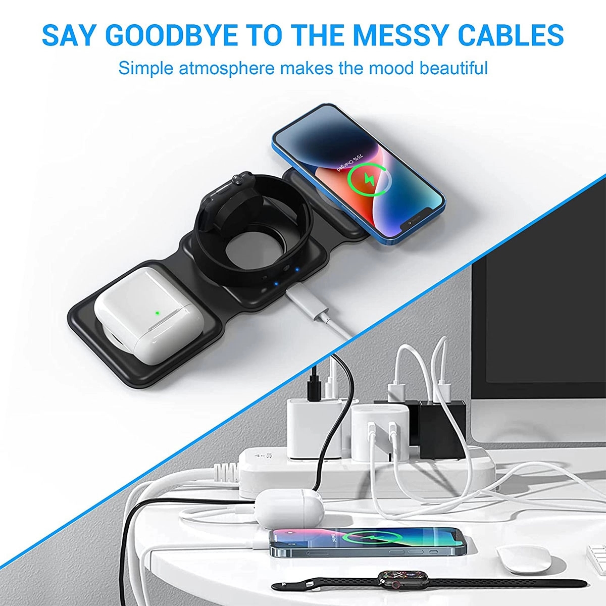 3 In 1 Magnetic Foldable Wireless Charger Station 3