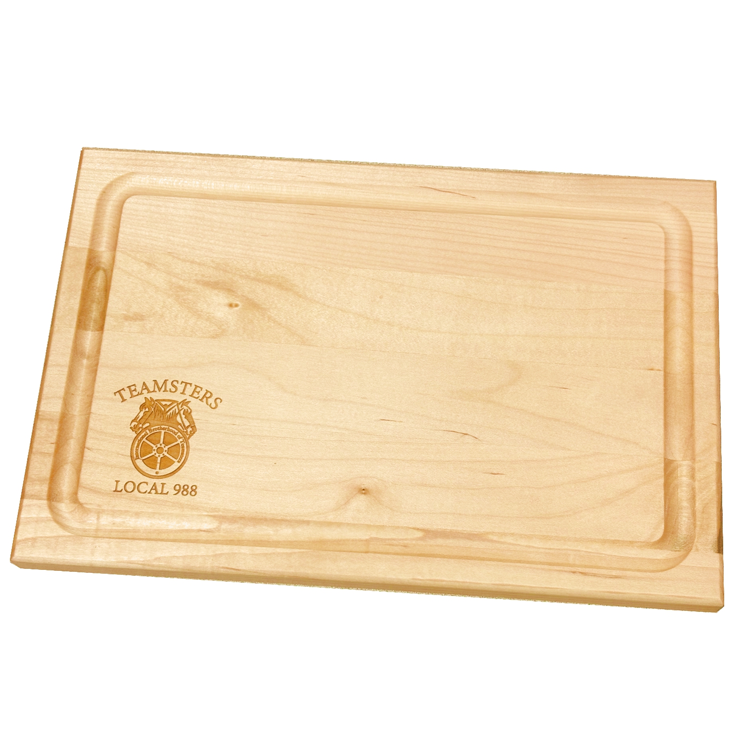 Wood Cutting Board with Juice or Crumb Groove 1